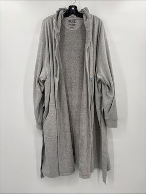 Dude Robe Hooded Robe in Light Gray Size 2XL/3XL